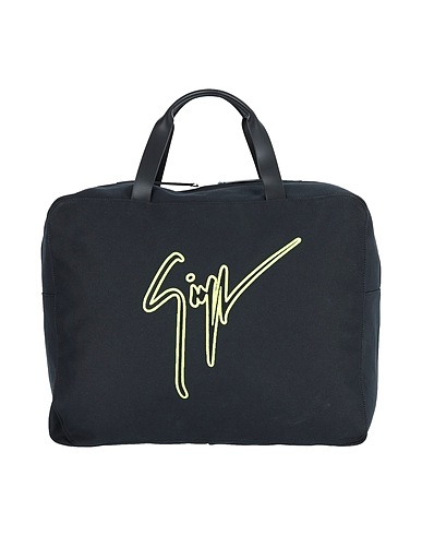 GIUSEPPE ZANOTTI Travel & duffel bag Black Textile fibers, Soft Leather