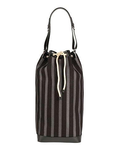SAINT LAURENT Luggage Grey Textile fibres, Soft Leather