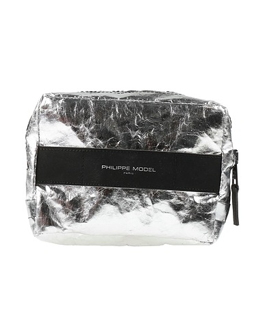 PHILIPPE MODEL x ESSENT'IAL Beauty case Silver Textile fibers