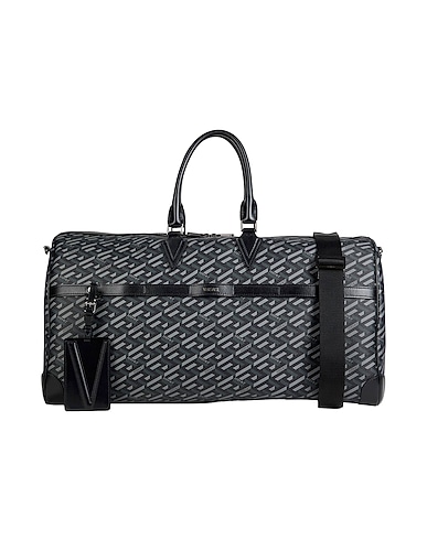 VERSACE Luggage Black 90% Polyurethane, 10% Cotton