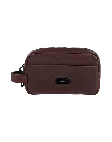 PIQUADRO Beauty case Dark brown Leather