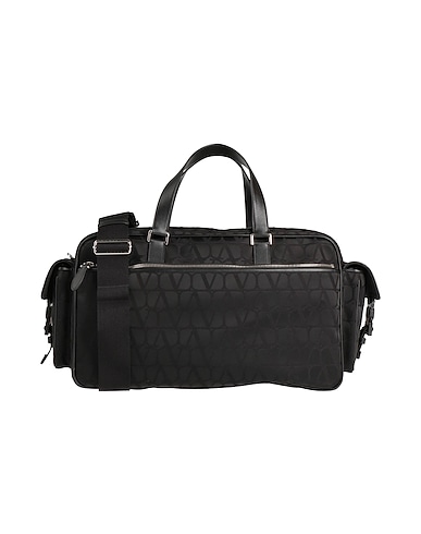 VALENTINO GARAVANI Luggage Black Leather, Textile fibres