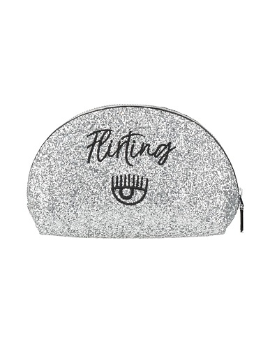 CHIARA FERRAGNI Beauty case Silver Textile fibres