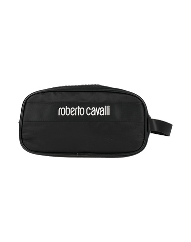 ROBERTO CAVALLI Beauty case Black 70% Polyester, 30% Polyurethane