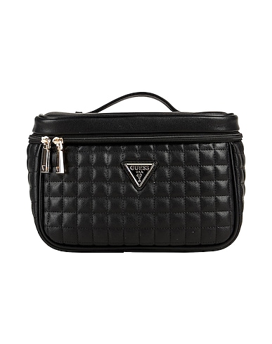 GUESS Beauty case Black 100% Polyurethane
