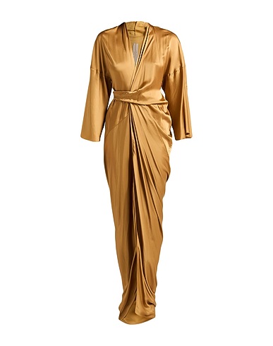 RICK OWENS Long dress Mustard 61% Acetate, 39% Viscose