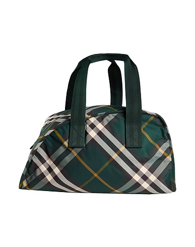 BURBERRY Travel & duffel bag Dark green 100% Polyamide, Calfskin