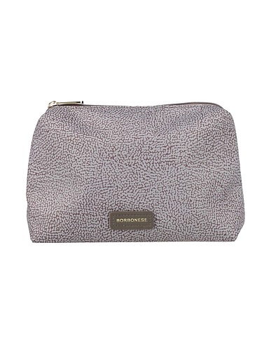 BORBONESE Beauty case Grey 100% Polyester, Polyurethane