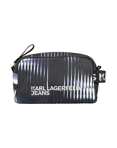 KARL LAGERFELD JEANS Beauty case Black 99% Recycled polyester, 1% Polyurethane