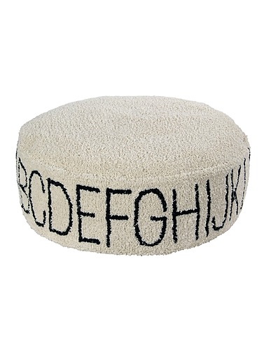 LORENA CANALS Armchair or pouffe ABC - Pouffe ABC Natural - Black Multicoloured Cotton