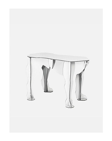 IBRIDE Σκαμπό Ibride Mobilier de Compagnie Rex stool/coffee table Λευκό Επικαλυμμένο πλαστικό