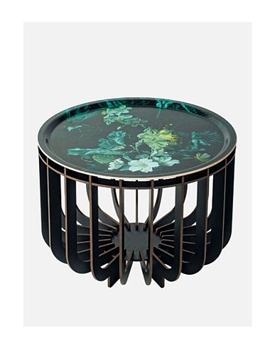 IBRIDE Τραπεζάκι Ibride Extra-Muros Medusa 46 OUTDOOR coffee table with Emeraude tray diam. 46 cm. Πολύχρωμο Επικαλυμμένο πλαστικό