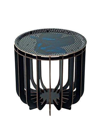 IBRIDE Τραπεζάκι Ibride Extra-Muros Medusa 39 OUTDOOR coffee table with Saphir tray diam. 39 cm. Πολύχρωμο Επικαλυμμένο πλαστικό