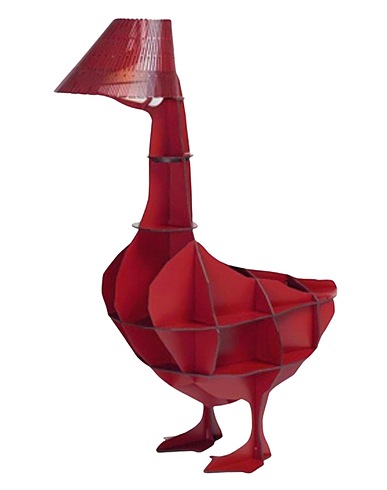 IBRIDE Kommode und Nachttisch Ibride Mobilier de Compagnie Junon LED floor lamp/bedside table Rot Plastiklaminat