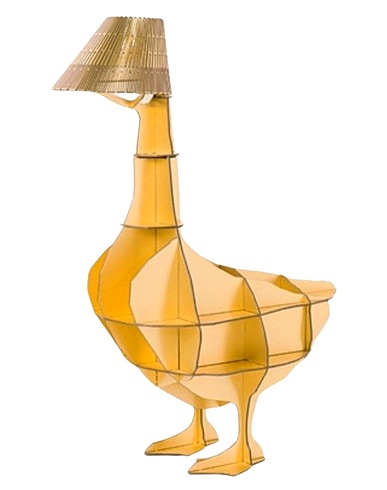 IBRIDE Dresser or bed table Ibride Mobilier De Compagnie Capsule Gold Junon LED floor lamp/bedside table Gold Laminated plastic