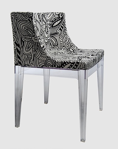 KARTELL Chair or bench Mademoiselle  Black 0% Polycarbonate, 0% Cotton