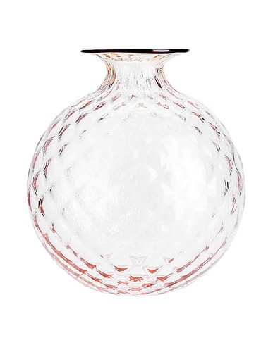 VENINI Vase Monofiori Balloton	 Pink Blown glass