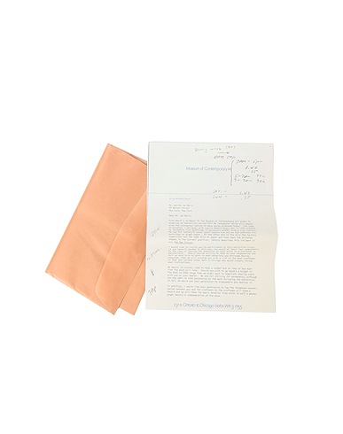 NEW MUSEUM Kunstobjekte Chicago Project, 1967/1968 - S.M.S. Portfolio #1
 (-) Papier