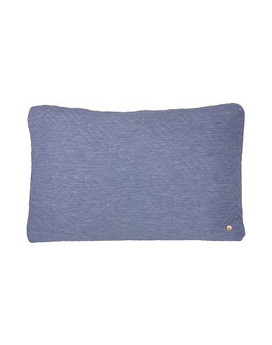 FERM LIVING Kissen und Kissenbezug Quilt Taubenblau 75% Wolle, 25% Polyamid