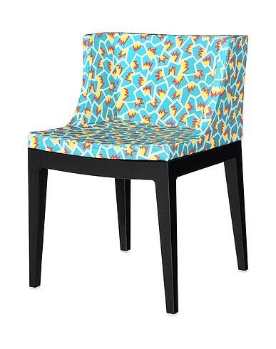 KARTELL Chair or bench Kartell Goes Sottsass
 Sky blue Polycarbonate, Polyester, Textile fibres