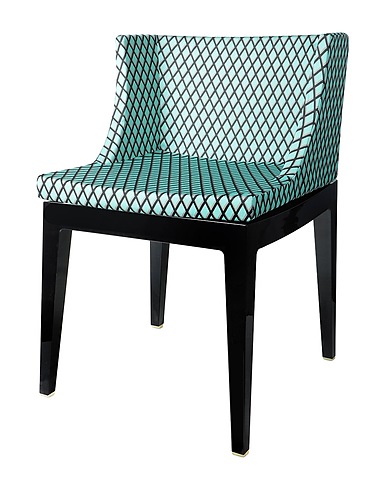 KARTELL Stuhl und Sitzbank Kartell Goes Sottsass
 Himmelblau Polykarbonat, Polyester, Gewebefasern