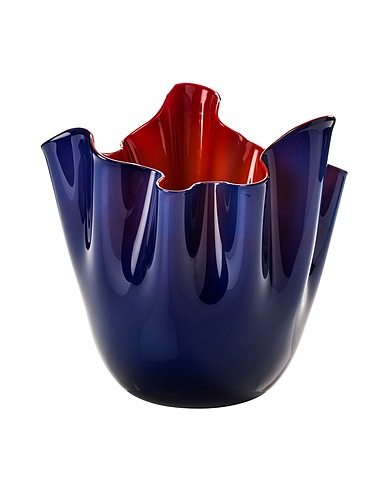 VENINI Vase Fazzoletto Blue Murano Glass