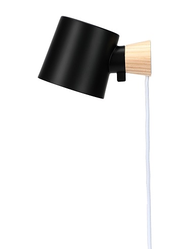 NORMANN COPENHAGEN Wall lamp Rise
 Black Metal, Wood