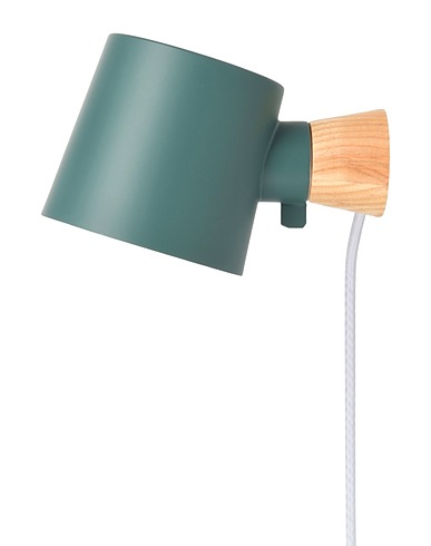 NORMANN COPENHAGEN Wall lamp Rise
 Deep teal Metal, Wood