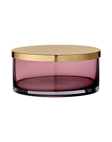 AYTM Container or basket Pink Glass, Brass