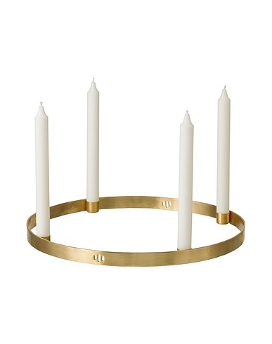 FERM LIVING Candelabro Candle Holder Circle - Large
 Oro Ottone