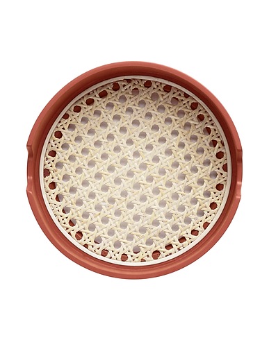 NORMANN COPENHAGEN Tray or serving plate Salon Tray
 Rust Wood, Rattan
