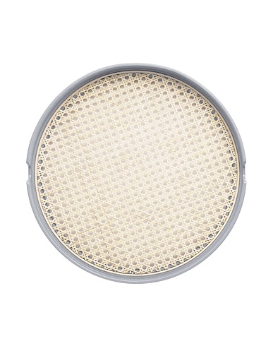NORMANN COPENHAGEN Tray or serving plate Salon Tray
 Grey Wood, Rattan