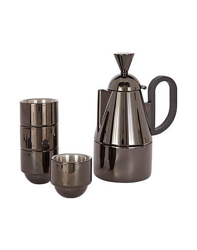 TOM DIXON Mug or small cup BREW STOVE TOP GIFTSET BLACK
 Lead Metal