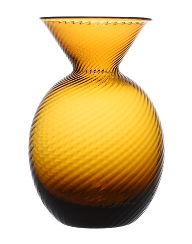 VENINI Vase Gemme Rigadin
 Ocher Glass