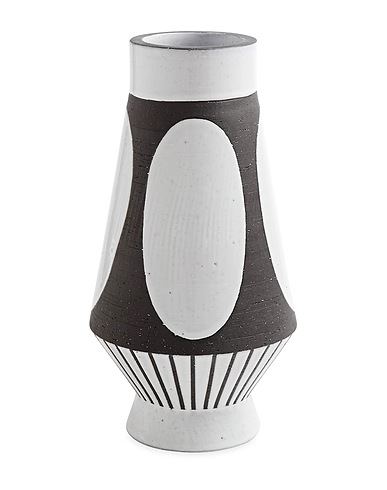 JONATHAN ADLER Vase Palm Springs Dots
 White 100% Stoneware