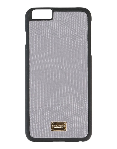 DOLCE&GABBANA Tech gadget  Grey 51% Plastic, 49% Calfskin