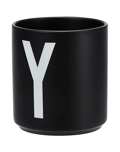 DESIGN LETTERS Mug or small cup Y Black Porcelain