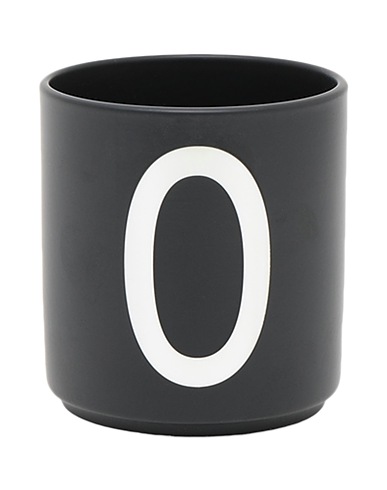 DESIGN LETTERS Tazza e Tazzina O Nero Porcellana