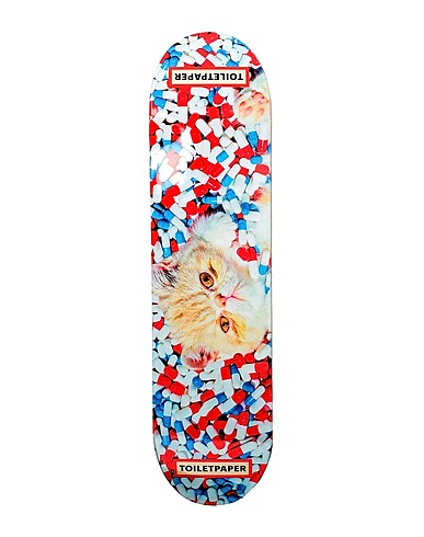 TOILETPAPER Oggetto d'arte Cat skateboard
 Azzurro 100% Legno di acero