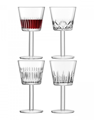 LSA Glass or pitcher Tatra Wine Goblet x 4
 Transparent Glass