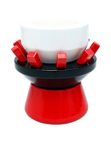 POST DESIGN Small object for Home MELA Red 100% Ceramic