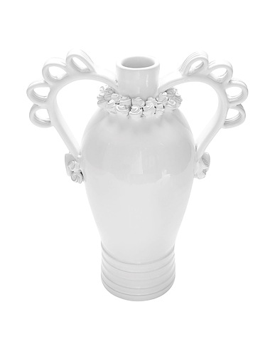 PRETZIADA Vase Marria Vase
 White Terracotta, Enamel