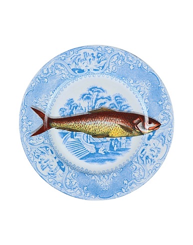 FORNASETTI Decorative plates Piscibus n°6 Azure Porcelain