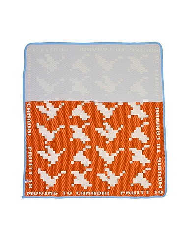ROB PRUITT X YOOX Art object Migration Moving Blanket, 2018 - 6/40 Orange 100% Cotton