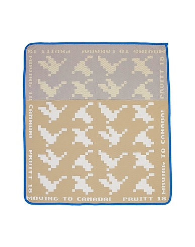 ROB PRUITT X YOOX Art object Migration Moving Blanket, 2018 - 11/40 Light grey 100% Cotton
