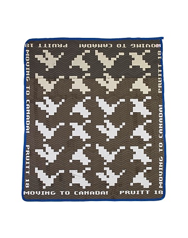 ROB PRUITT X YOOX Art object Migration Moving Blanket, 2018 - 14/40 Dark brown 100% Cotton