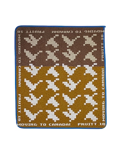 ROB PRUITT X YOOX Art object Migration Moving Blanket, 2018 - 16/40 Brown 100% Cotton