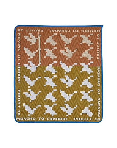 ROB PRUITT X YOOX Kunstobjekte Migration Moving Blanket, 2018 - 18/40 Braun 100% Baumwolle