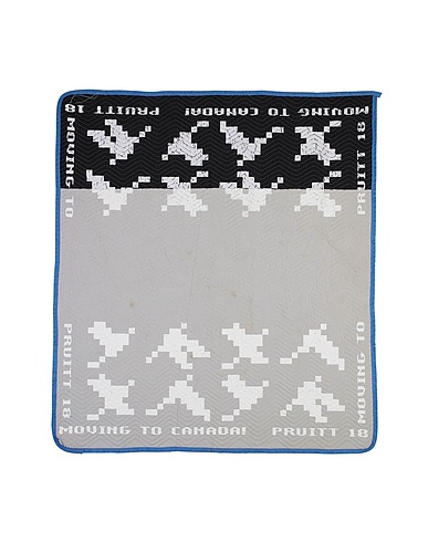 ROB PRUITT X YOOX Art object Migration Moving Blanket, 2018 - 20/40 Light grey 100% Cotton