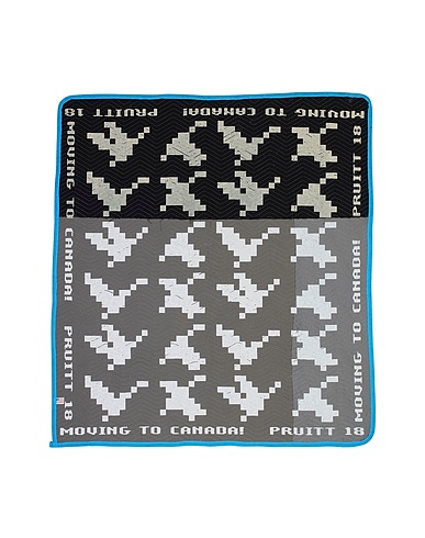 ROB PRUITT X YOOX Art object Migration Moving Blanket, 2018 - 21/40 Grey 100% Cotton